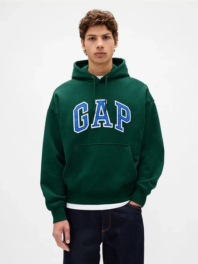 Oversize-Hoodie für Erwachsene aus extra schwerem French Terry mit großem Logo
