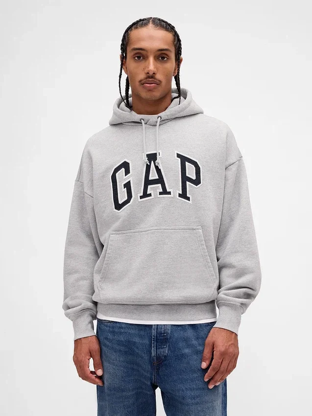 Oversize-Hoodie für Erwachsene aus extra schwerem French Terry mit großem Logo