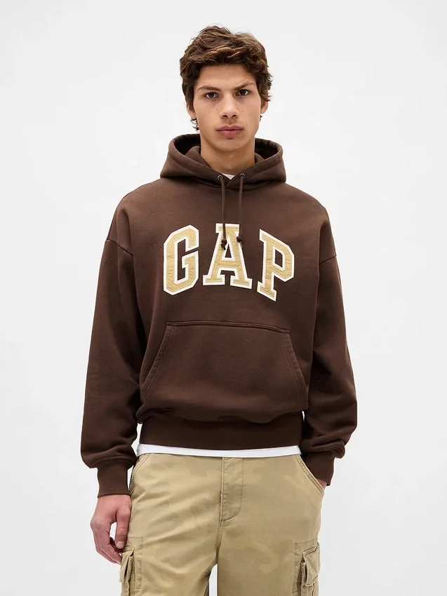 Oversize-Hoodie für Erwachsene aus extra schwerem French Terry mit großem Logo