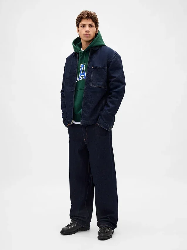 Oversize-Hoodie für Erwachsene aus extra schwerem French Terry mit großem Logo