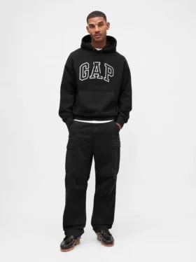 Oversize-Hoodie für Erwachsene aus extra schwerem French Terry mit großem Logo