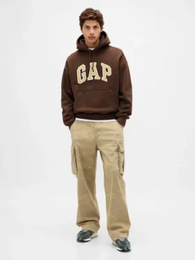 Oversize-Hoodie für Erwachsene aus extra schwerem French Terry mit großem Logo