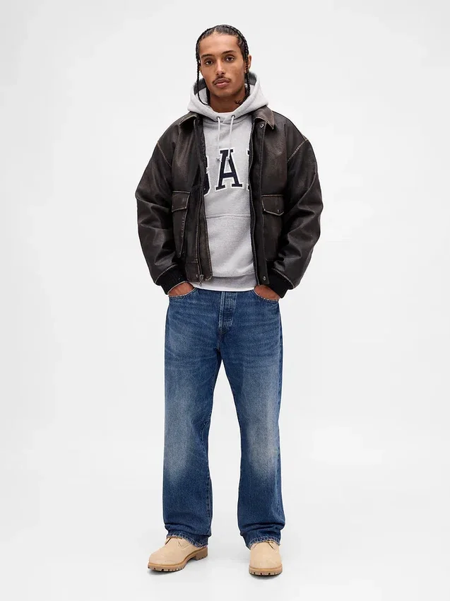 Oversize-Hoodie für Erwachsene aus extra schwerem French Terry mit großem Logo