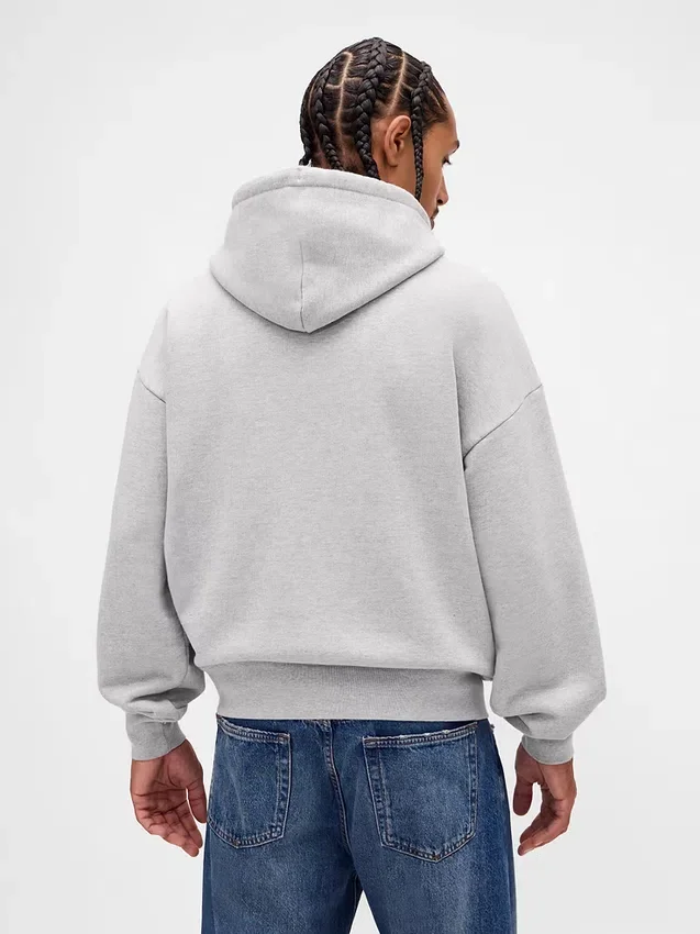 Oversize-Hoodie für Erwachsene aus extra schwerem French Terry mit großem Logo