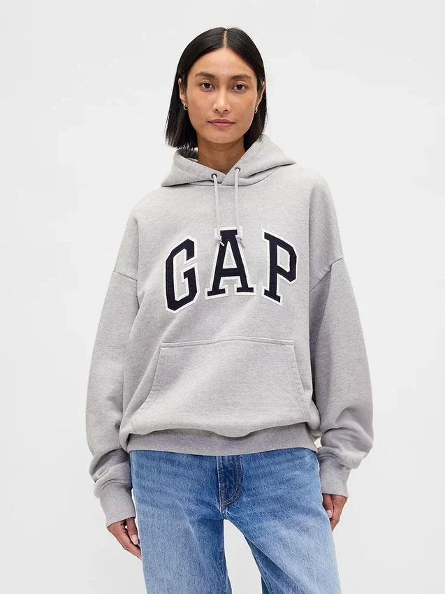 Oversize-Hoodie für Erwachsene aus extra schwerem French Terry mit großem Logo
