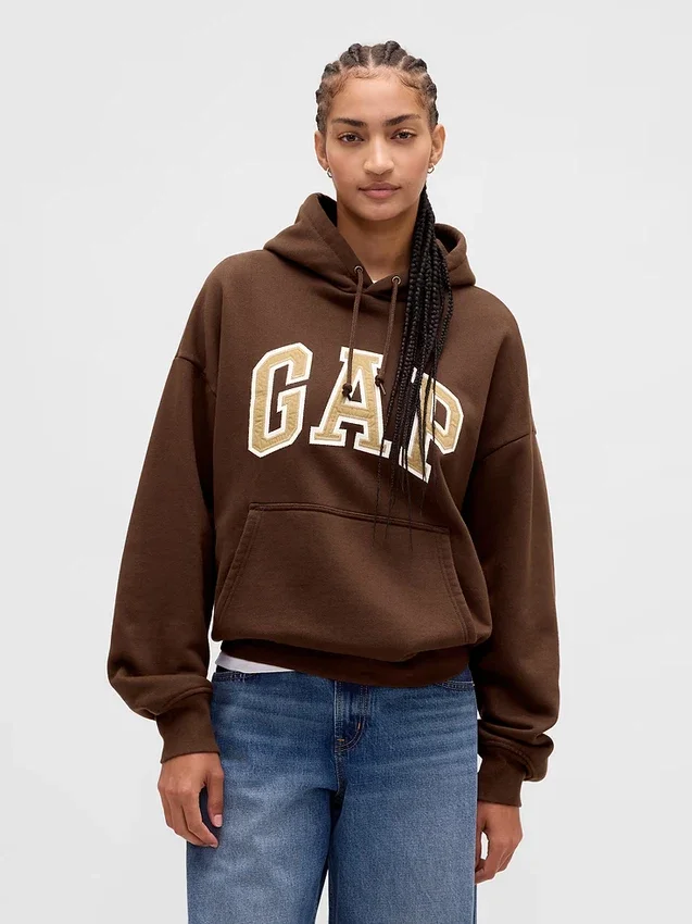 Oversize-Hoodie für Erwachsene aus extra schwerem French Terry mit großem Logo