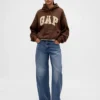 Oversize-Hoodie für Erwachsene aus extra schwerem French Terry mit großem Logo