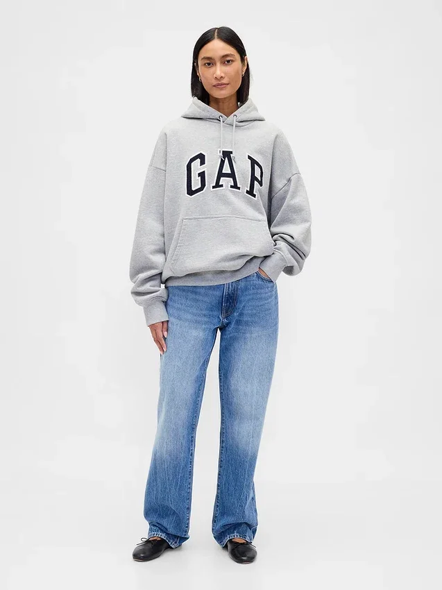 Oversize-Hoodie für Erwachsene aus extra schwerem French Terry mit großem Logo