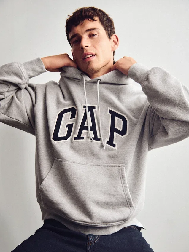 Oversize-Hoodie für Erwachsene aus extra schwerem French Terry mit großem Logo