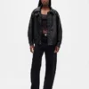 Oversize-Jacke aus veganem Leder
