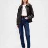 Oversize-Jacke aus veganem Leder