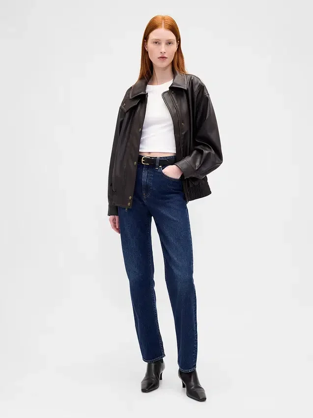 Oversize-Jacke aus veganem Leder