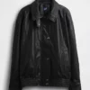 Oversize-Jacke aus veganem Leder