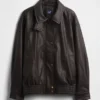 Oversize-Jacke aus veganem Leder