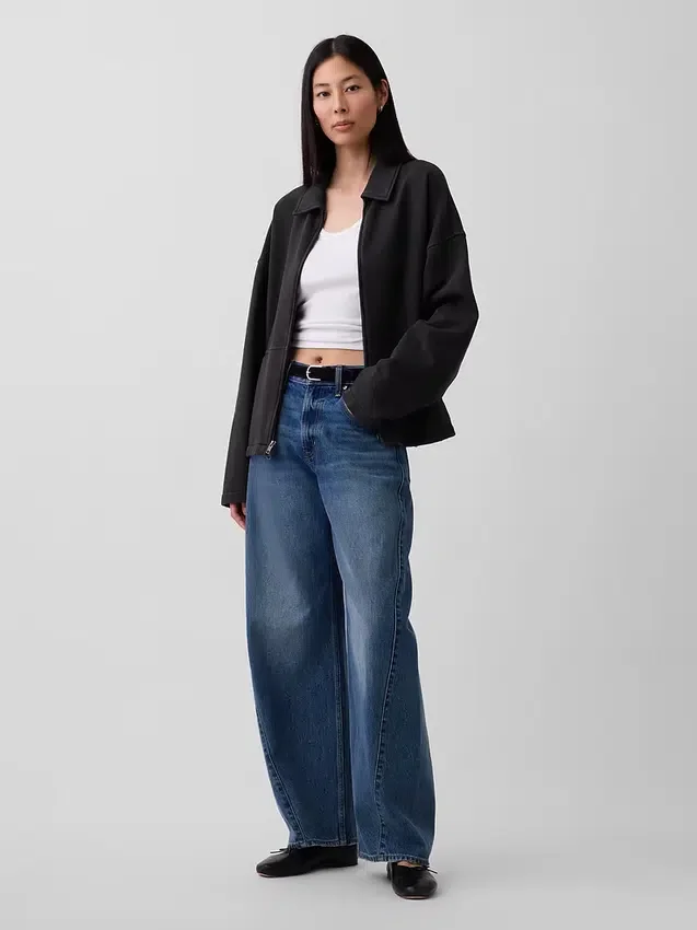 Oversize-Jacke mit Reißverschluss für Erwachsene