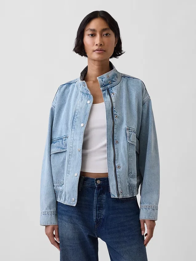 Oversize-Jeans-Bomberjacke