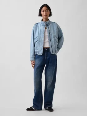 Oversize-Jeans-Bomberjacke