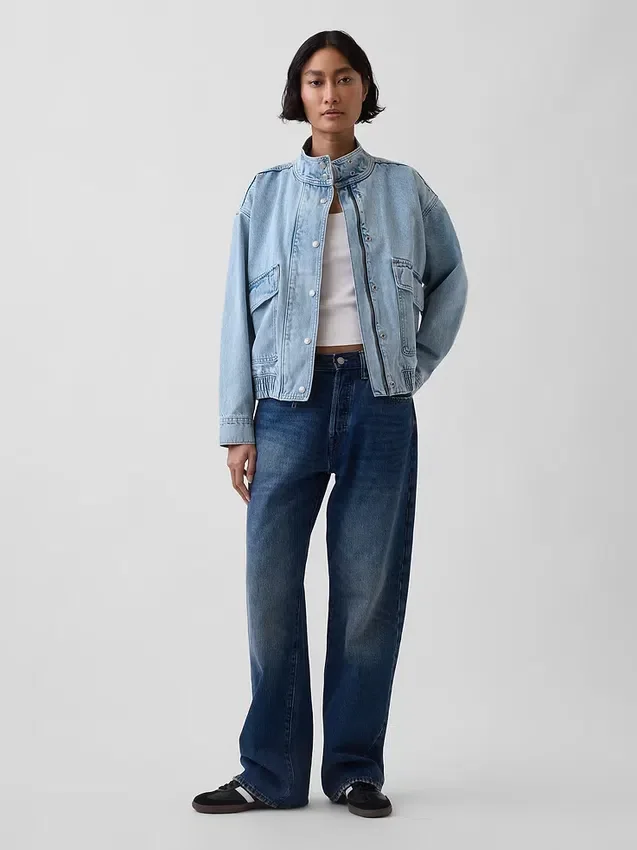 Oversize-Jeans-Bomberjacke