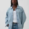 Oversize-Jeanshemdjacke