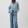 Oversize-Jeanshemdjacke
