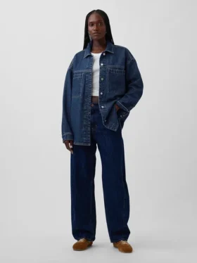 Oversize-Jeanshemdjacke