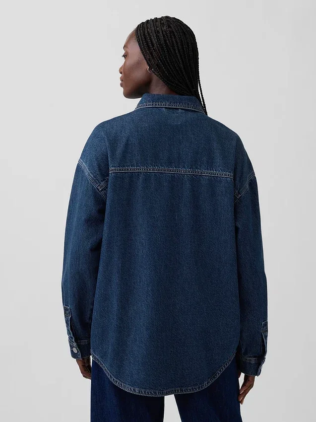 Oversize-Jeanshemdjacke