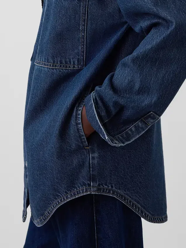Oversize-Jeanshemdjacke