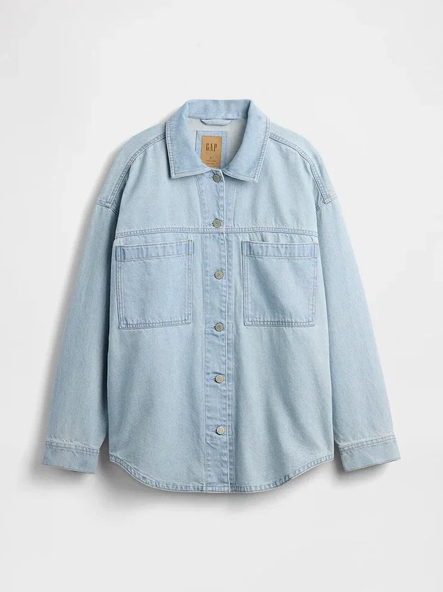 Oversize-Jeanshemdjacke