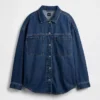 Oversize-Jeanshemdjacke