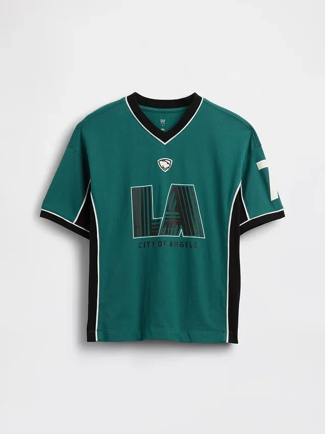 Oversize-Jersey-T-Shirt für Kinder