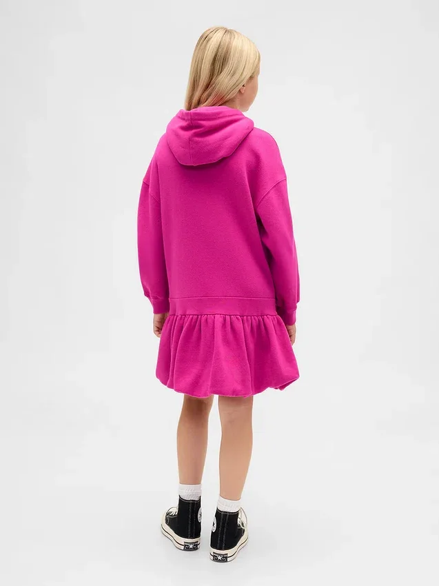 Oversize-Kapuzen-Sweatshirt-Kleid für Kinder