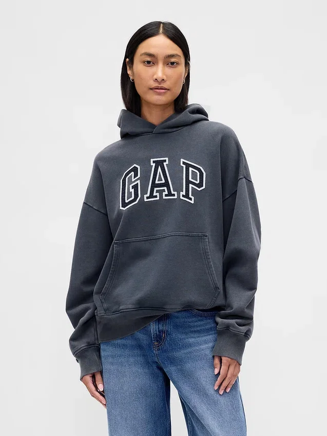 Oversize-Kapuzenpullover mit Logo für Erwachsene