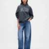 Oversize-Kapuzenpullover mit Logo für Erwachsene