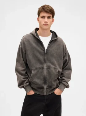 Oversize-Kapuzenpullover mit Reißverschluss für Erwachsene