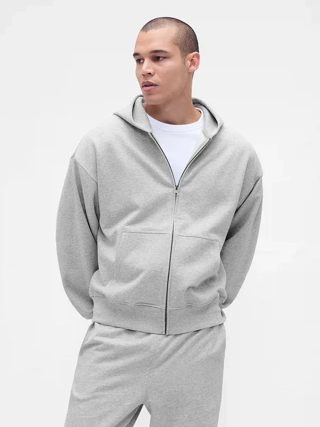 Oversize-Kapuzenpullover mit Reißverschluss für Erwachsene