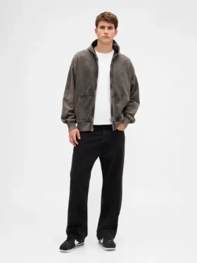 Oversize-Kapuzenpullover mit Reißverschluss für Erwachsene