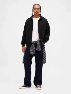 Oversize-Kapuzenpullover mit Reißverschluss für Erwachsene
