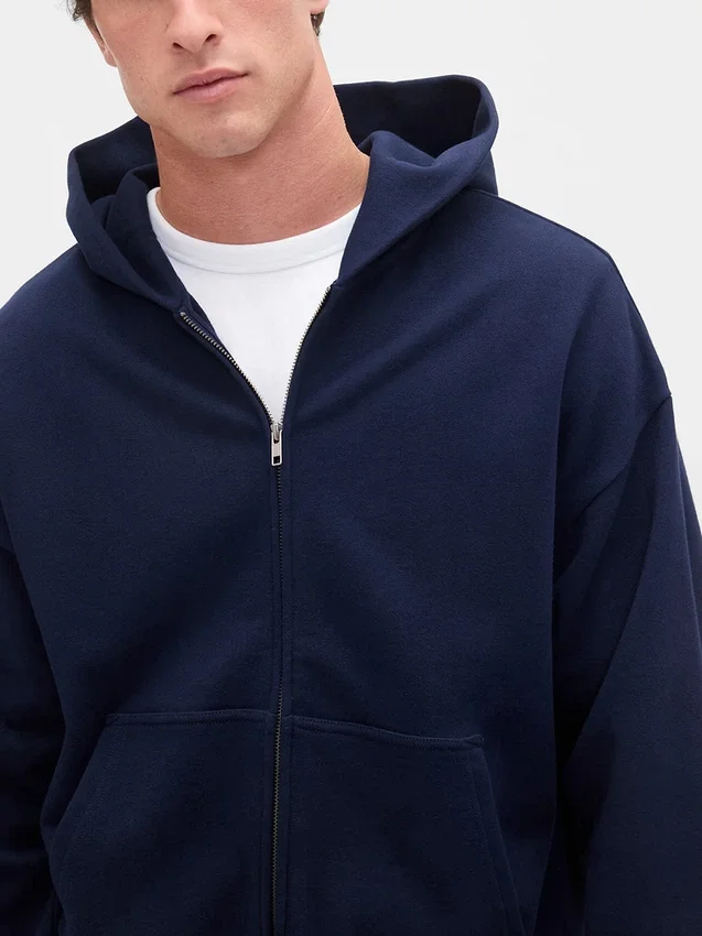 Oversize-Kapuzenpullover mit Reißverschluss für Erwachsene
