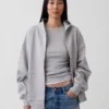 Oversize-Kapuzenpullover mit Reißverschluss für Erwachsene