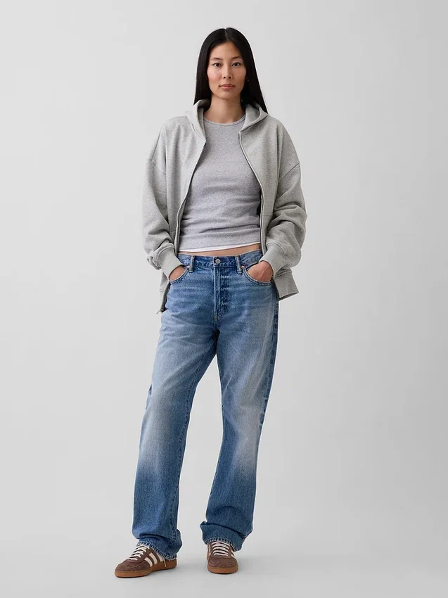 Oversize-Kapuzenpullover mit Reißverschluss für Erwachsene