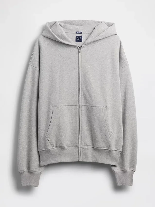 Oversize-Kapuzenpullover mit Reißverschluss für Erwachsene