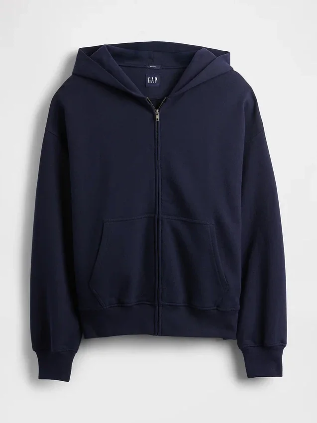 Oversize-Kapuzenpullover mit Reißverschluss für Erwachsene