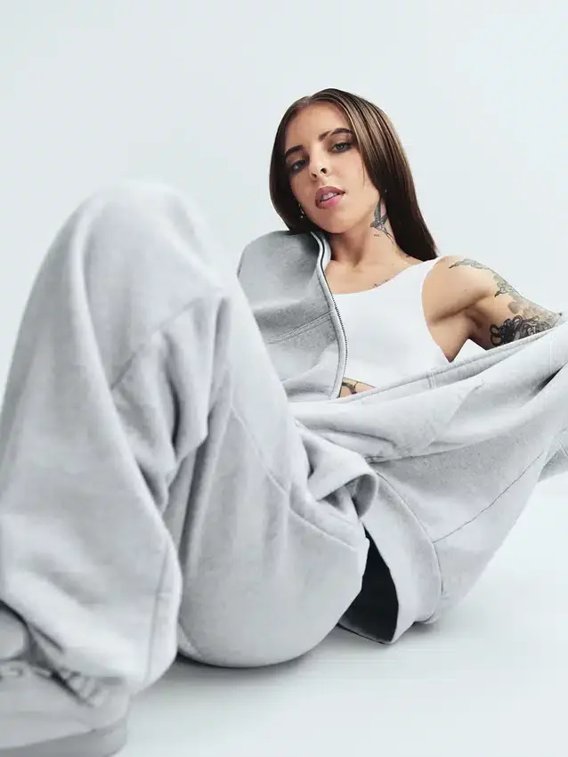 Oversize-Kapuzenpullover mit Reißverschluss für Erwachsene