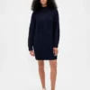 Oversize-Mini-Pullover-Kleid mit Rollkragen
