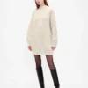 Oversize-Mini-Pullover-Kleid mit Rollkragen