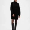 Oversize-Mini-Pullover-Kleid mit Rollkragen