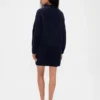 Oversize-Mini-Pullover-Kleid mit Rollkragen