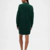 Oversize-Mini-Pullover-Kleid mit Rollkragen