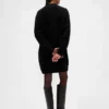 Oversize-Mini-Pullover-Kleid mit Rollkragen