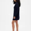Oversize-Mini-Pullover-Kleid mit Rollkragen